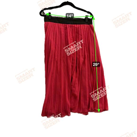 H&M Pink pleated midi length skirt size 8 - Picture 3 of 5